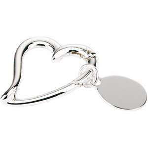 Key Ring Heart with Engraving Tab:  Kitchen & Dining