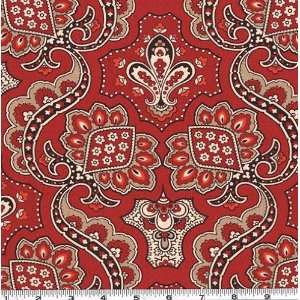  45 Wide Alexander Henry Bandana Red Fabric By The Yard 
