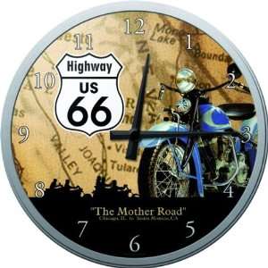  Route 66 Bike/Map wall clock