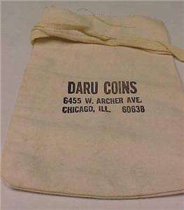   Daru Coins  6455 W. Archer Ave. Vintage Bank Deposit Bag 16df  
