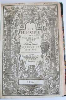 PRINTED 1624 UDALLS THE LIFE AND DEATH OF MARY, QUEEN OF SCOTS 
