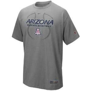 Nike Arizona Wildcats Gray Basketball Practice T shirt 