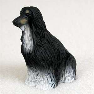  Afghan Miniature Dog Figurine   Black & White