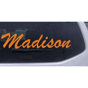  Madison Car Window Wall Laptop Decal Sticker    Orange 