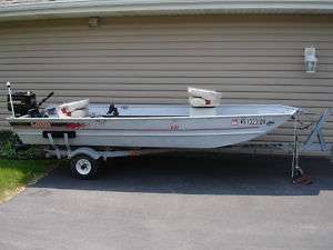 LOWE14 flat bottom boat, trailer, motor,oars  