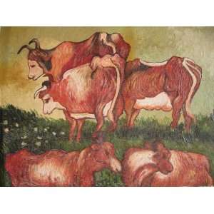   inch Van Gogh Oil Painting Repro Cows after Jordaens