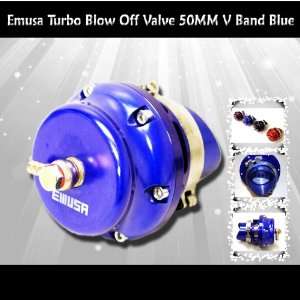  Emusa Turbo Universal Blow Off Valve 50MM V Band Blue 