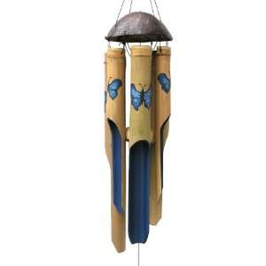   : Cohasset 128 Large Butterfly Wind Chime, Blue: Patio, Lawn & Garden