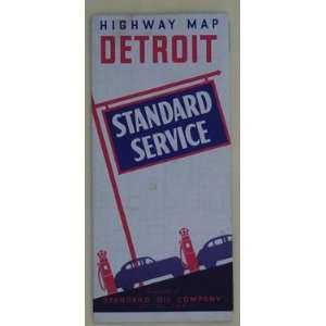 Road Map Vintage Service Station Issued Standard Oil Of Indiana 1940`s 