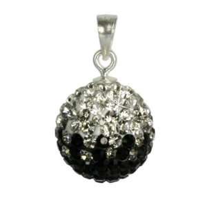 SilberDream Glitter Pendant Swarowski elements black ICE, 925 Sterling 