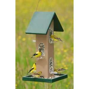 Tube Bird Feeder w/seed Tray (Holds 4 qts.of seed)   Hunter Green 