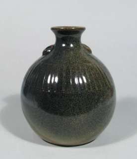   Pottery Ben Owen Dogwood Handled Frogskin Chinese Arts & Crafts Vase