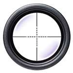   16x44 Reticle 43 Mildot Stainless Rifle Scope covered turrets