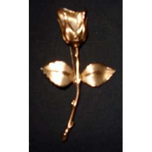  Vintage Goldtone Rose Brooch pin 