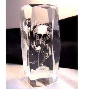    Happy Birthday Laser Art Crystal Paperweight: Everything Else