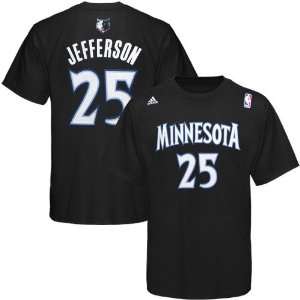 adidas Minnesota Timberwolves #25 Al Jefferson Black Net Player T 