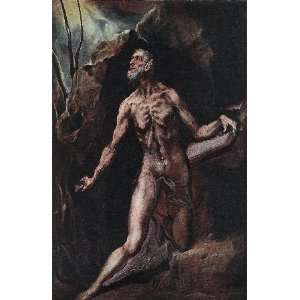   , painting name Saint Jerome Penitent, By Greco El