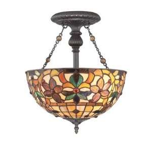  Quoizel Kami 14 Wide Tiffany Style Ceiling Light