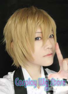 New Cosplay Short Blonde Party Bangs Hair Wig A275  