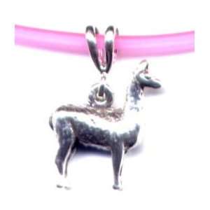  16 Pink Llama Necklace Sterling Silver Jewelry: Kitchen 