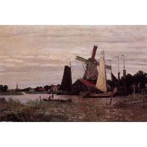   Claude Monet   24 x 16 inches   A Windmill at Zaandam