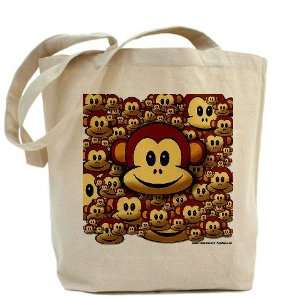  Lucky Monkey Canvas Tote Bag: Kitchen & Dining