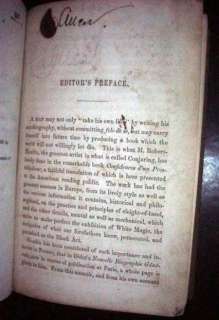 1859 ROBERT HOUDIN Conjurer Memoirs 1stEd Magic  