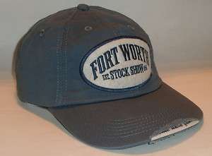 FORT WORTH STOCK SHOW BALL CAP ~NEW~ blue   made in USA  