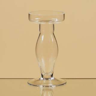 Hurricane Round Glass Pillar Candle Holder Vase Bubble