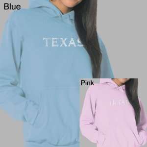  Womens BLUE Texas Cities Hooded Sweatshirt XL   Created 
