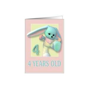  4 years old (Birthday Bunny) Card Toys & Games