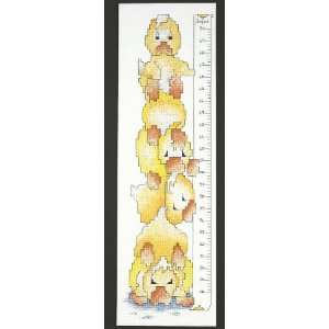  Ducky Growth Chart Counted Cross Stitch Kit: Arts, Crafts 