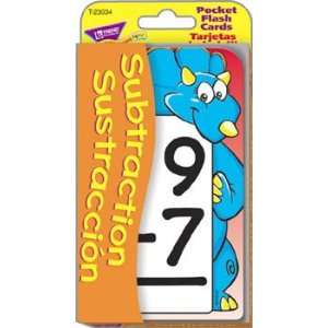  Subtraction/Sustracción Pocket Flash Cards: Toys & Games