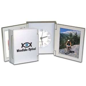  Custom Printed Tri Fold Clock Photo Frame   Min Quantity 