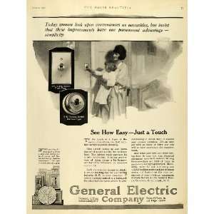  1921 Ad General Electric GE Mother & Child Tumbler Switch 