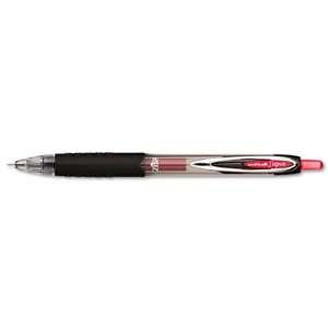 uni ball 207 Needle Point Retractable Medium Point Gel Pens, 12 Red 
