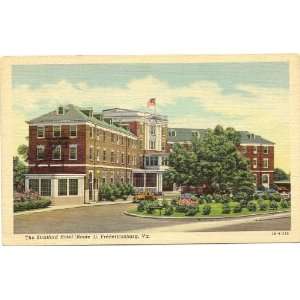 1940s Vintage Postcard The Stratford Hotel (Route 1) Fredericksburg 