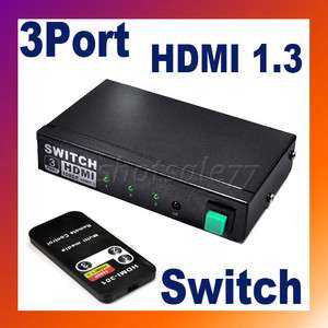 Port 1080P HDMI Switch Box Splitter for HDTV DV PS3  