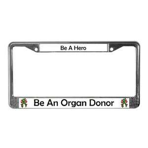  Green Hearts Ribbon Donor Health License Plate Frame by 