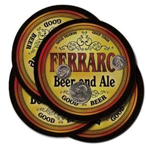  FERRARO Family Name Brand Beer & Ale Coasters Everything 