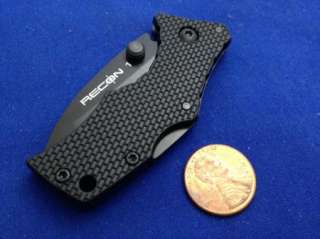 COLD STEEL 27TDT MICRO RECON 1 TANTO POINT AUS8 KEY CHAIN POCKET KNIFE 