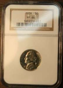 1939 Proof Jefferson Nickel NGC PF 66 Reverse of 1938. You will 