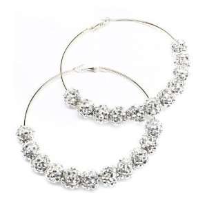  Celebrity Style Basketball Wives Silver Fire Bead Crystal 