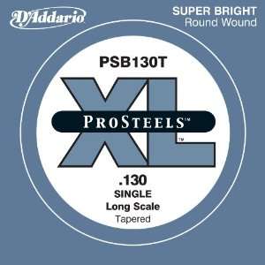  DAddario PSB130T ProSteels Bass Guitar Single String 