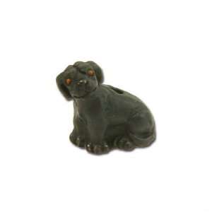  12mm Teeny Tiny Black Labrador Ceramic Beads Arts, Crafts 