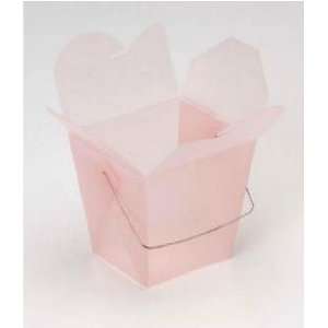  Pink Frosted Event Favor Boxes, 4 1/8 X 3 1/2 X 4 36/case 