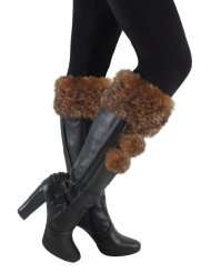 Capelli New York Furry Leopard & Jersey Extended Back Boot Topper With 