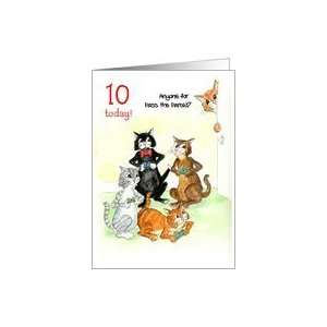   Card for 10 yr old   Cats Playing Video Game Card: Toys & Games