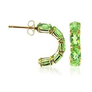   : 14 KT Yellow Gold Peridot Gemstone 14k Stud Post Earrings: Jewelry