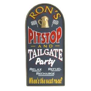   Personalized Wood Sign   Pitstop & Tailgate Party